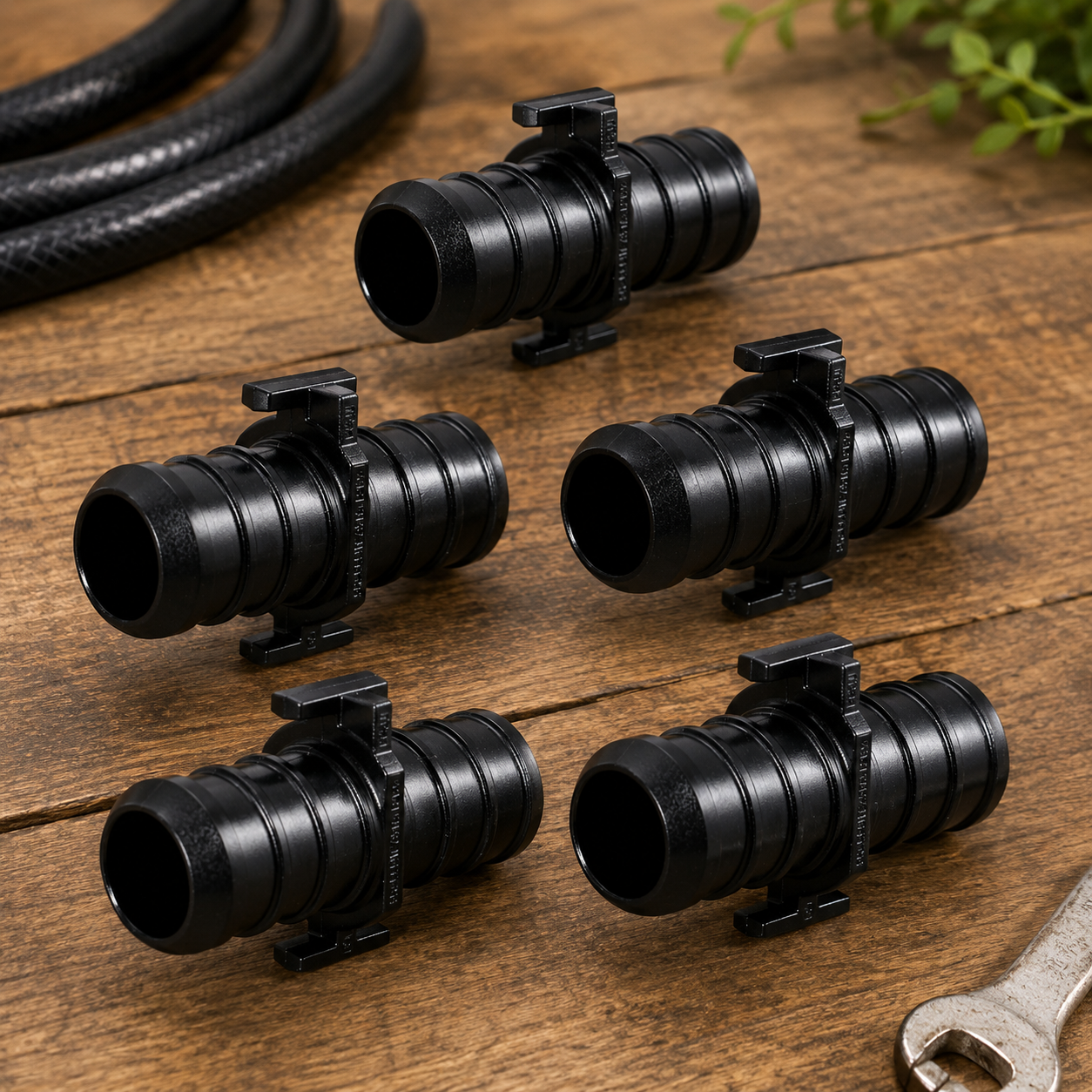 1/2 Inch PEX Poly Crimp Coupling (5 Pack)