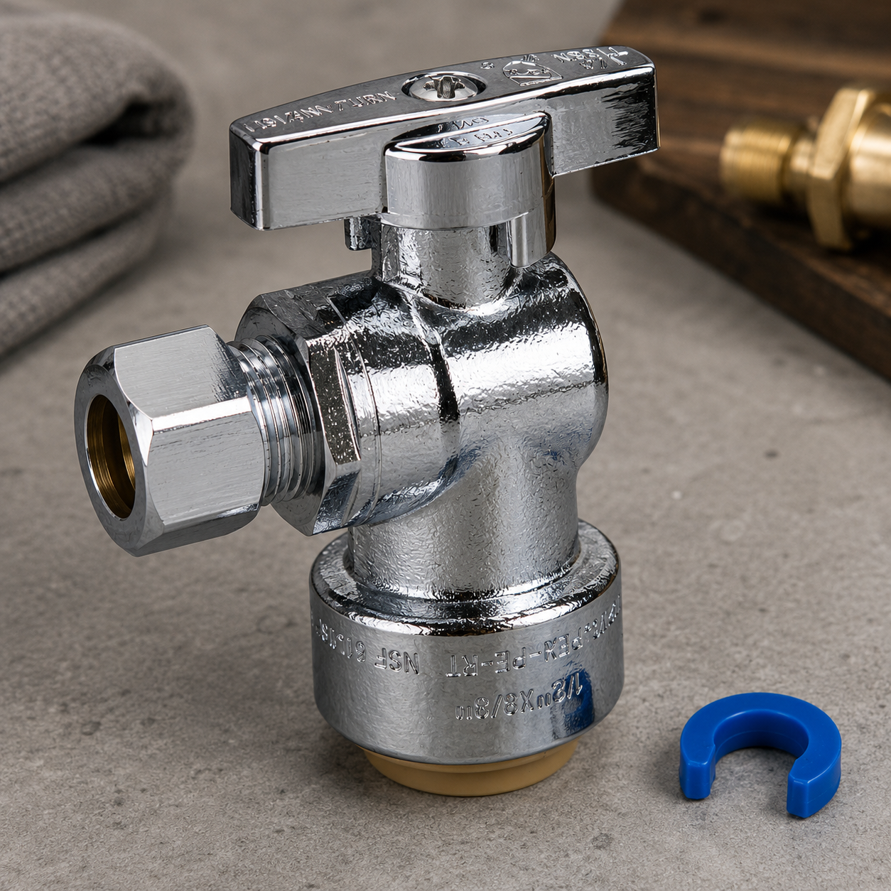 1/2 x 3/8 Compression Angle Stop Valve